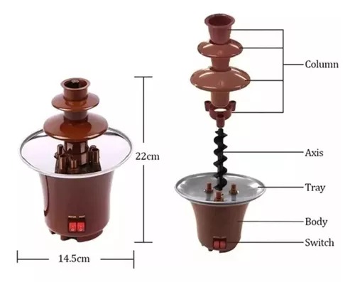 Miniatura 1 de Chocolatera Fondue Rosa Maquina Para Der